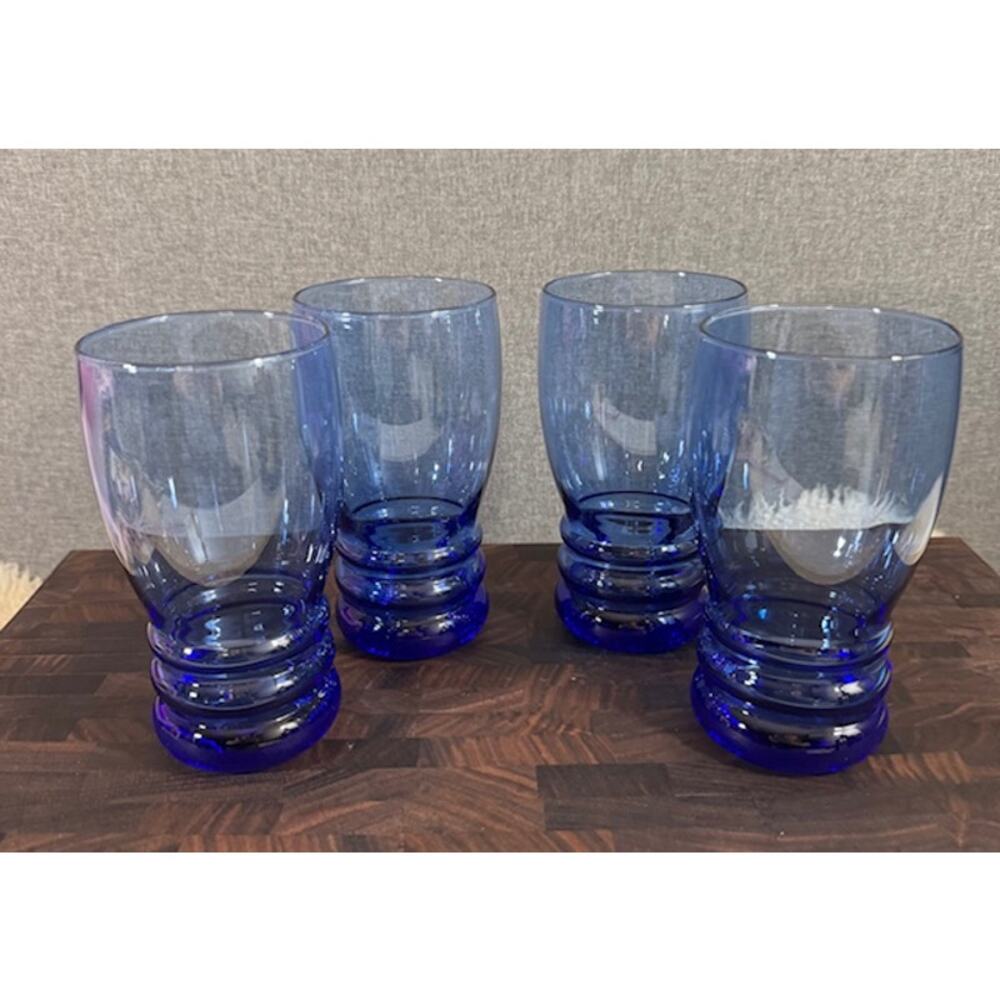 Libbey Cobalt Glass Set of Four